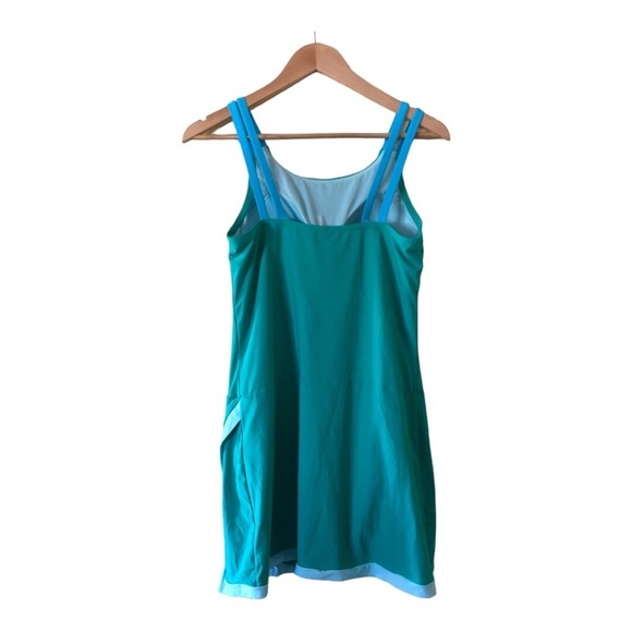 Lands' End Sleeveless Tummy Control Mini Swimming Dress Women's Size 10 Green - Picture 7 of 7